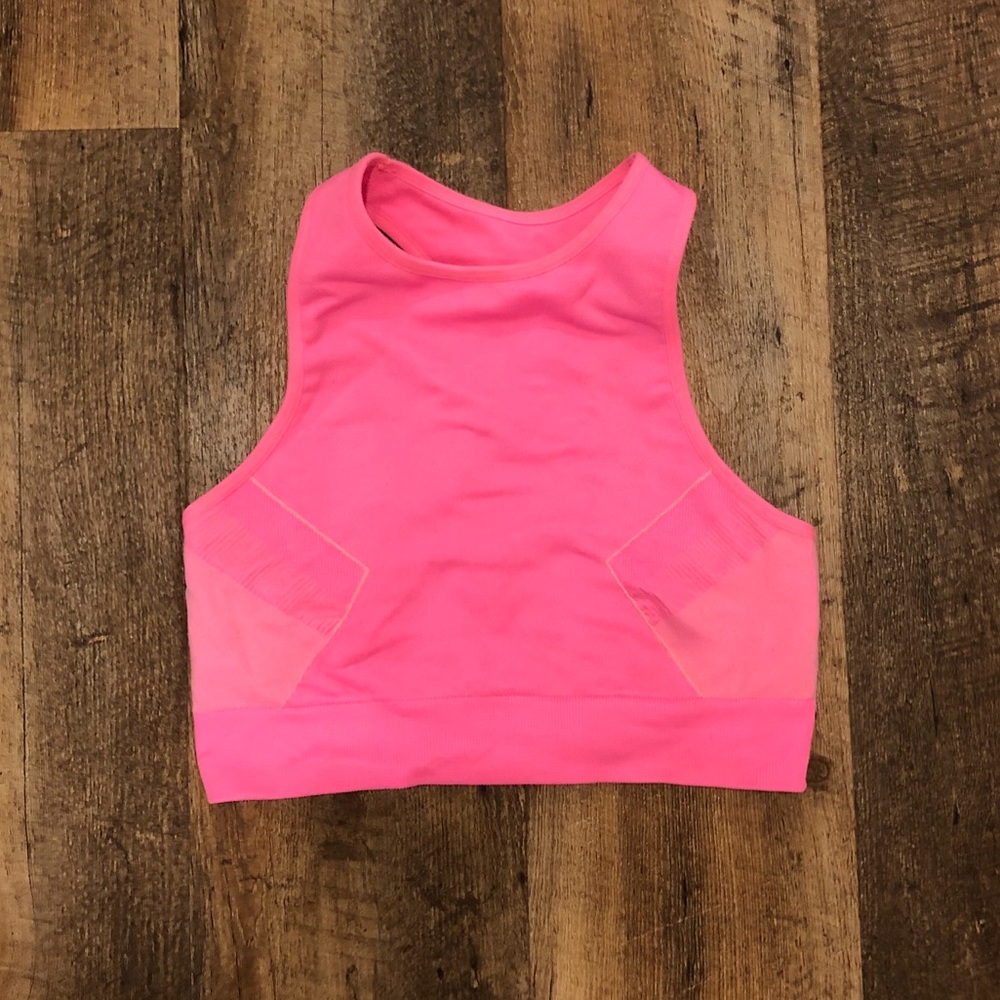Hot pink sports bra